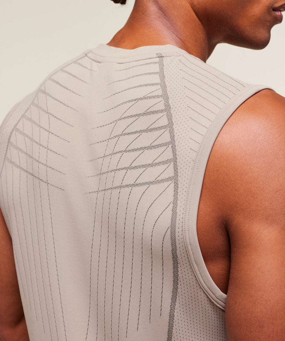 Gymshark Apex Seamless Tank - Mushroom Grey/Pitch Grey