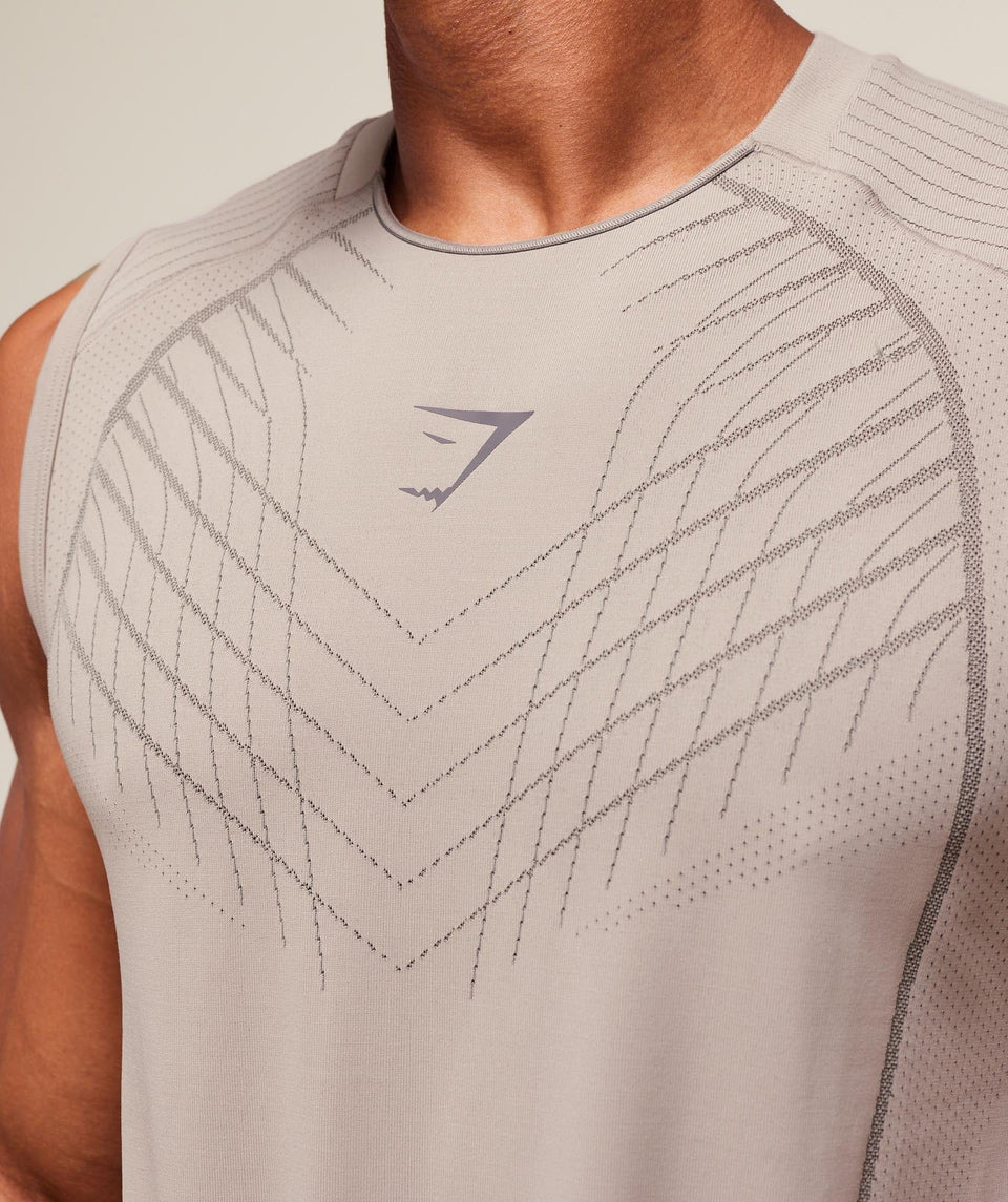 Gymshark Apex Seamless Tank - Mushroom Grey/Pitch Grey