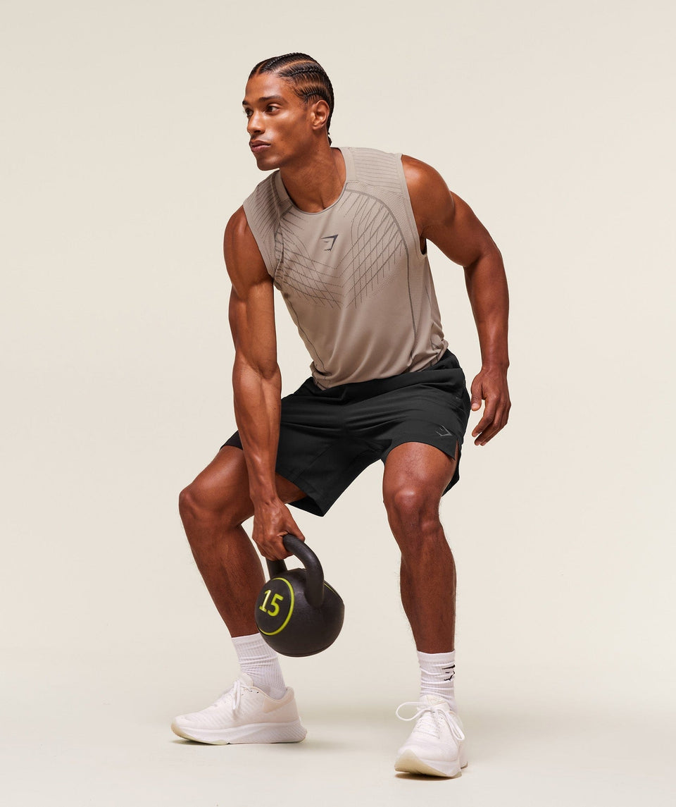 Gymshark Apex Seamless Tank - Mushroom Grey/Pitch Grey