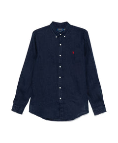 Polo Ralph Lauren Blue Button-Down Shirt with Pony Motif