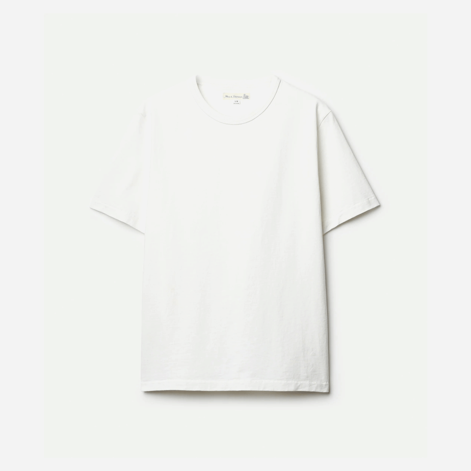 Merz B Schwanen 215 Loopwheeled Classic Fit Midweight T-Shirt White