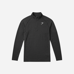 Gymshark Vital 1/4 Zip Black/Silhouette Grey Slim Fit