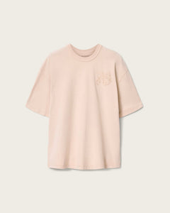 ALL SAINTS Insignia Short Sleeve Cotton Crystal Pink T-Shirt