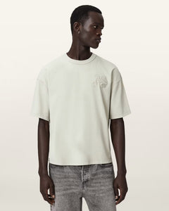 ALL SAINTS Insignia Short Sleeve Cotton Sea Green T-Shirt