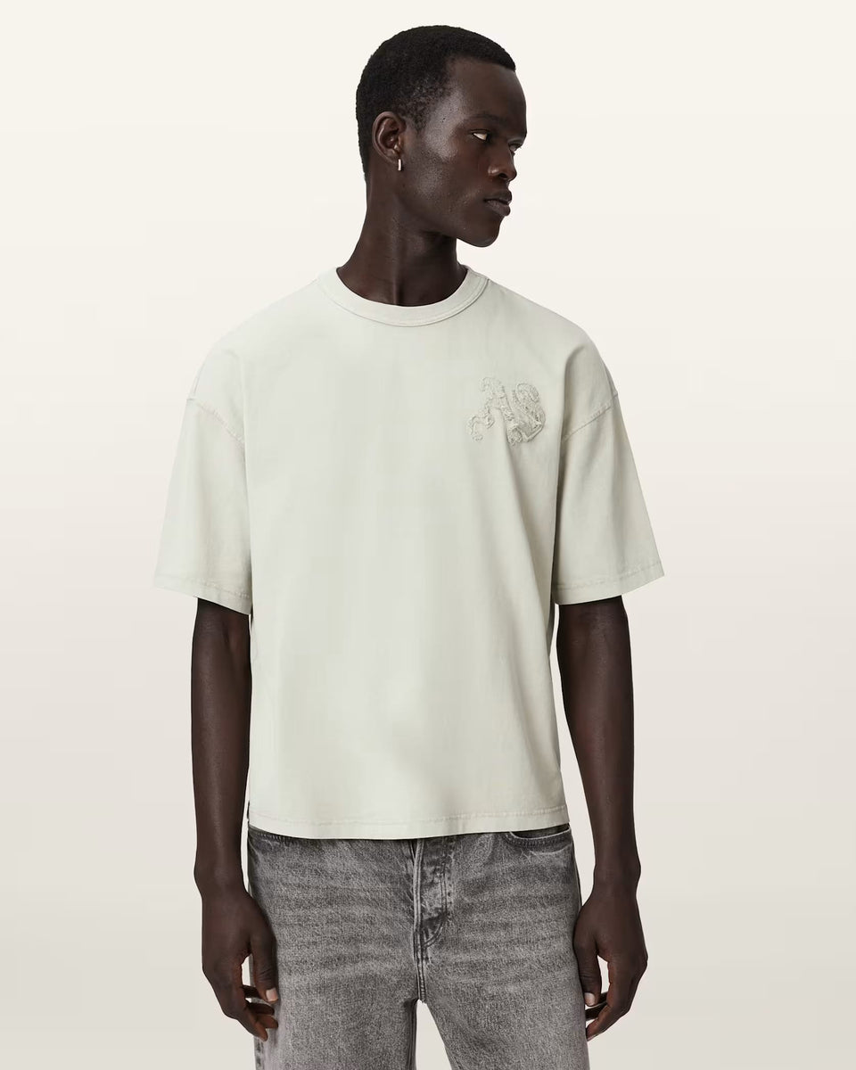 ALL SAINTS Insignia Short Sleeve Cotton Sea Green T-Shirt
