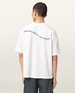 ALL SAINTS Spun Out Boxy Short Sleeve Graphic Chalk White T-Shirt