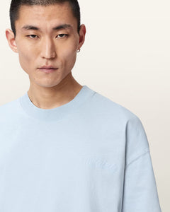 ALL SAINTS Odyssey Oversized Short Sleeve Crew Salton Blue T-Shirt