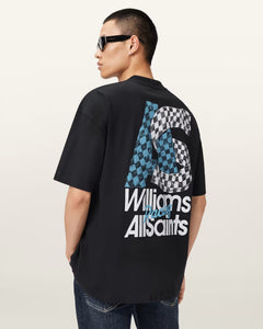 Williams X AllSaints Pole Crew Neck Washed Black T-Shirt