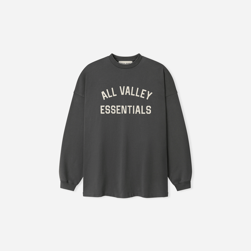 Fear Of God Essentials Merch Long Sleeve T-Shirt Iron Grey