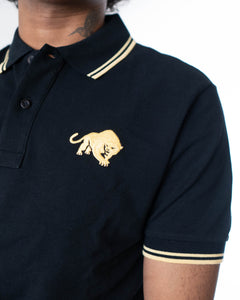 Prada Milano Lion Polo T-Shirt - Black (M)