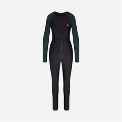 Nike X Skims Shine Zip-Front Long Bodysuit Obsidian Dark Teal