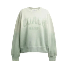 Coach Ombre Sporty Crewneck Sweatshirt In Organic Cotton in Mint