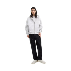 Coach Boxy Full Zip Hoodie in Heather Grey