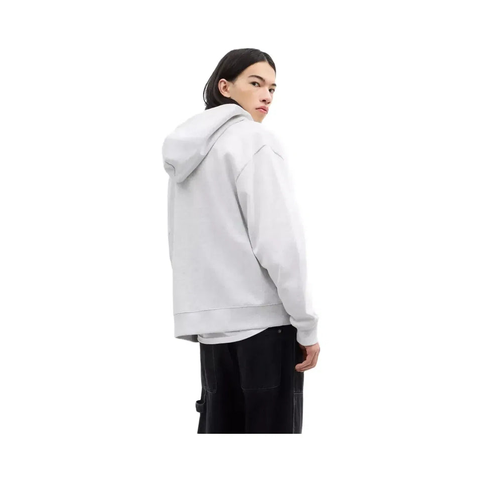 Coach Boxy Full Zip Hoodie in Heather Grey