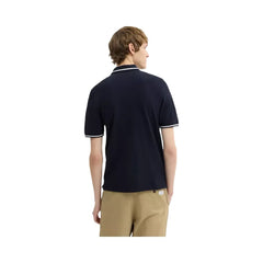 Coach Signature Trim Polo In Organic Cotton in Navy