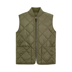 Coach Quilted Vest in Military Green