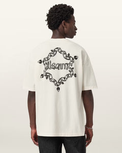 ALL SAINTS Drip Short Sleeve Oversized T-Shirt Chalk White