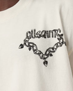 ALL SAINTS Drip Short Sleeve Oversized T-Shirt Chalk White