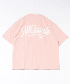 ALL SAINTS Odyssey Oversized Short Sleeve Crew T-Shirt Blushed Pink