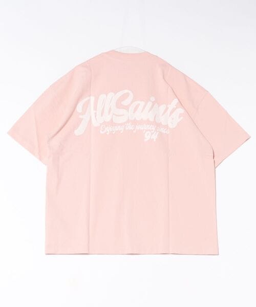 ALL SAINTS Odyssey Oversized Short Sleeve Crew T-Shirt Blushed Pink