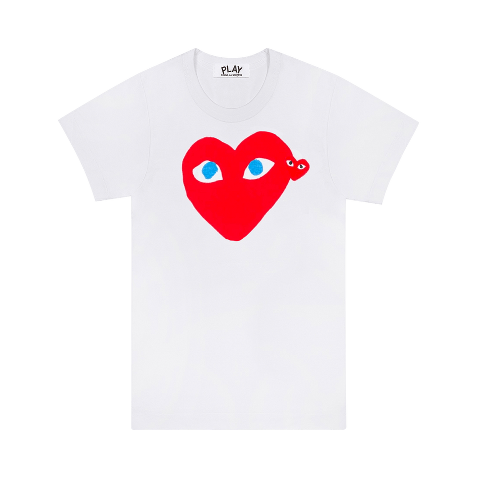 Comme des Garçons PLAY T-Shirt White / Red / Blue