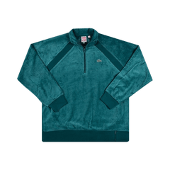 Supreme x Lacoste Velour Half Zip Track Top Teal