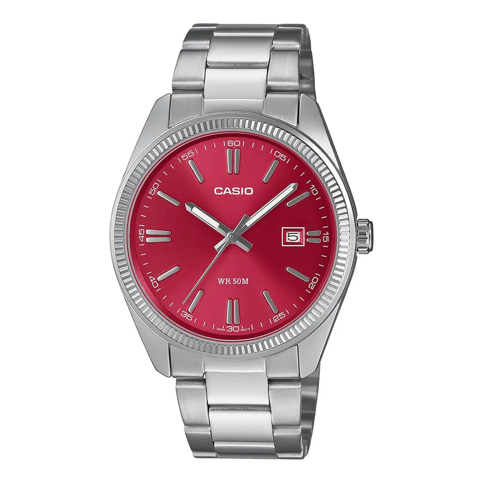 Casio Enticer Men MTP-1302PD-4AVEF Analog Red Dial Men