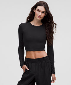 Lululemon Women's Hold Tight Straight - Hem Cropped Long - Sleeve Shirt