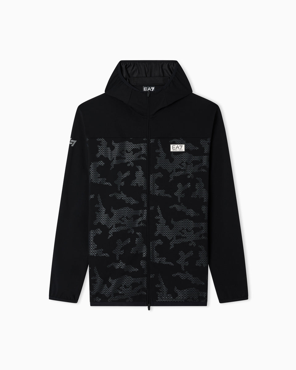 EA7 Dynamic Athlete hooded sweatshirt in VIGOR7 technical fabric