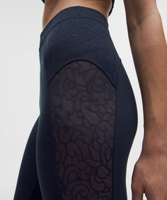 Lululemon Women's Paisley Sheer Lace Jacquard Panelled High - Rise Tight 25"