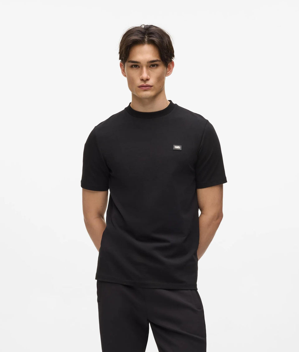 Karl Lagerfeld Logo Patch T - Shirt Black