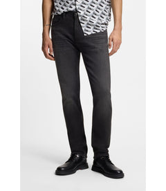 Hugo Black Slim Fit Jeans In Stretch Denim Dark Grey