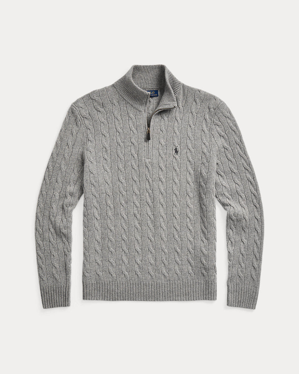 Ralph Lauren CableKnit QuarterZip Sweater