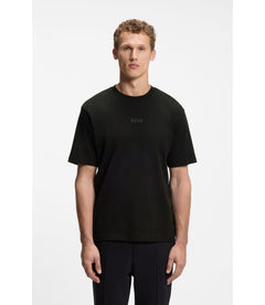 Boss Cotton Jersey T-Shirt With Logo Detail Black