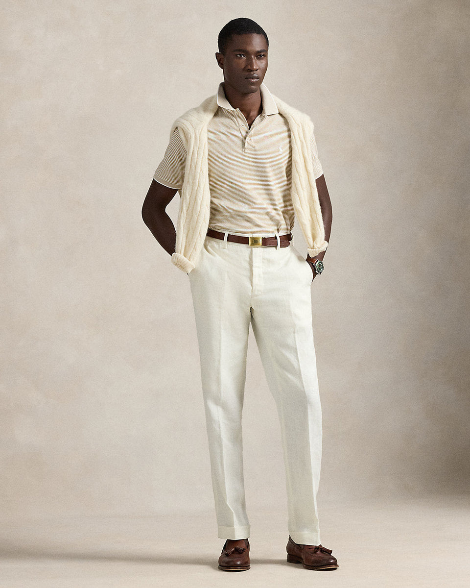 Ralph Lauren Classic Striped Stretch Mesh Polo Shirt