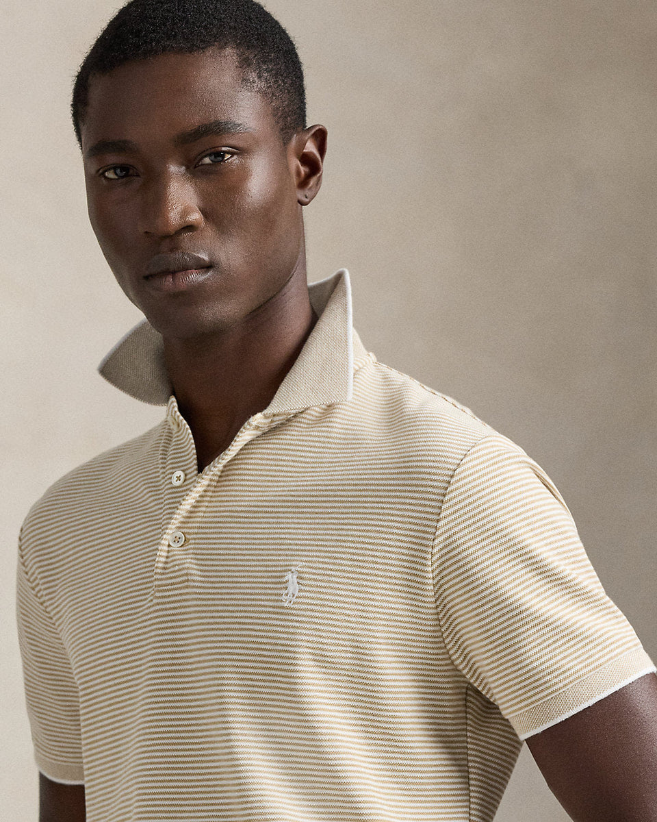 Ralph Lauren Classic Striped Stretch Mesh Polo Shirt