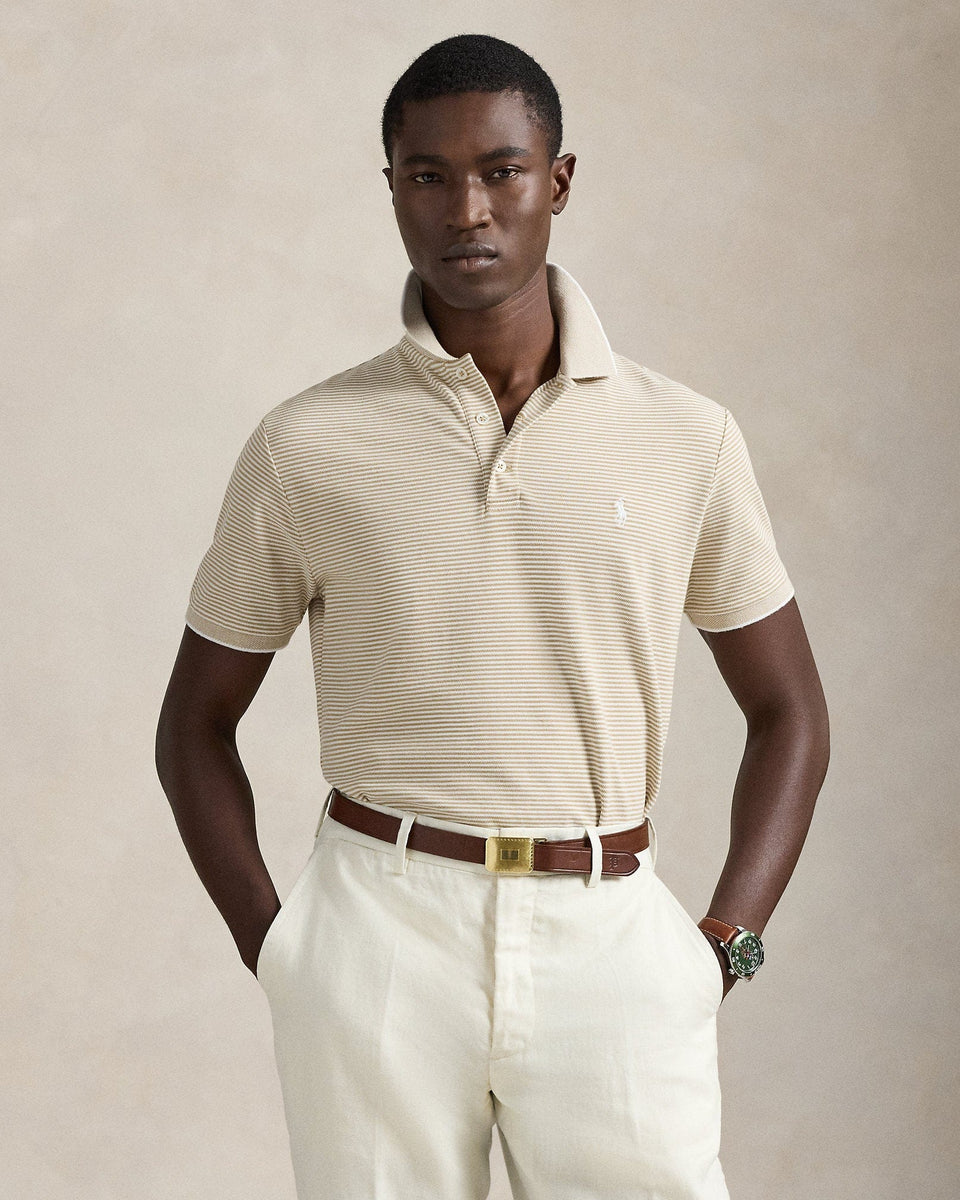 Ralph Lauren Classic Striped Stretch Mesh Polo Shirt