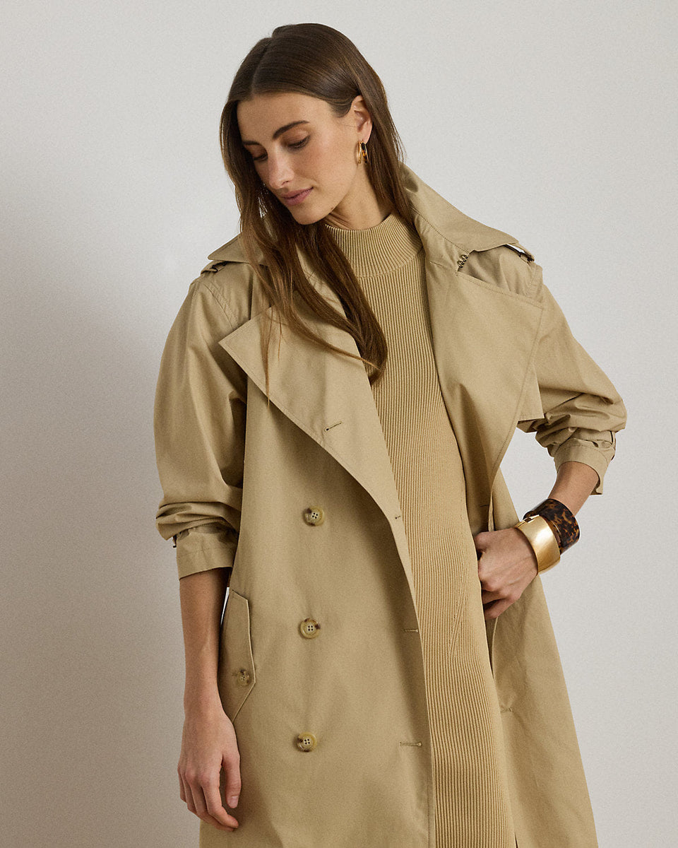 Ralph Lauren DoubleBreasted Cotton Trench Coat