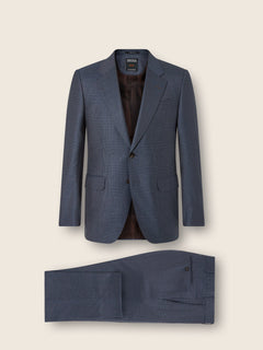 Zegna Dark Avio Blue Centoventimila Wool Suit