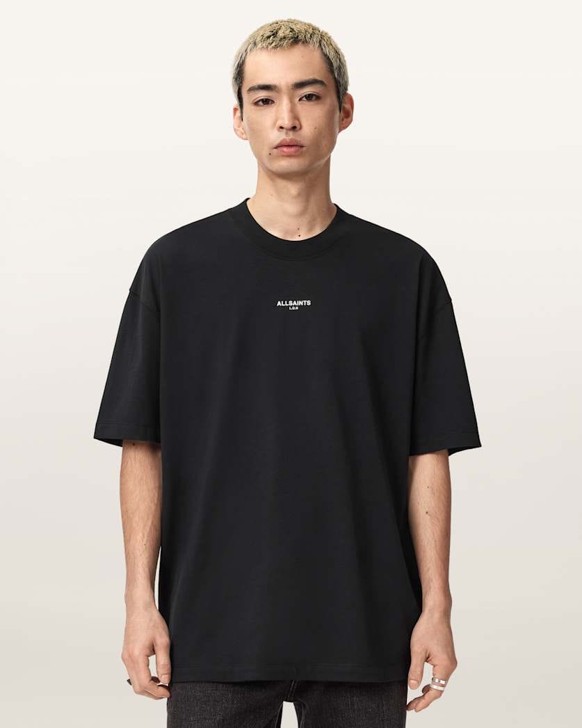 Allsaints Mikro Oversized T-Shirt Washed Black