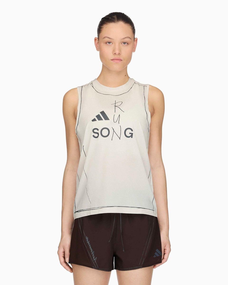 adidas Tank Top con gráfico adidas Performance x Song For The Mute Running adi365 para mujer