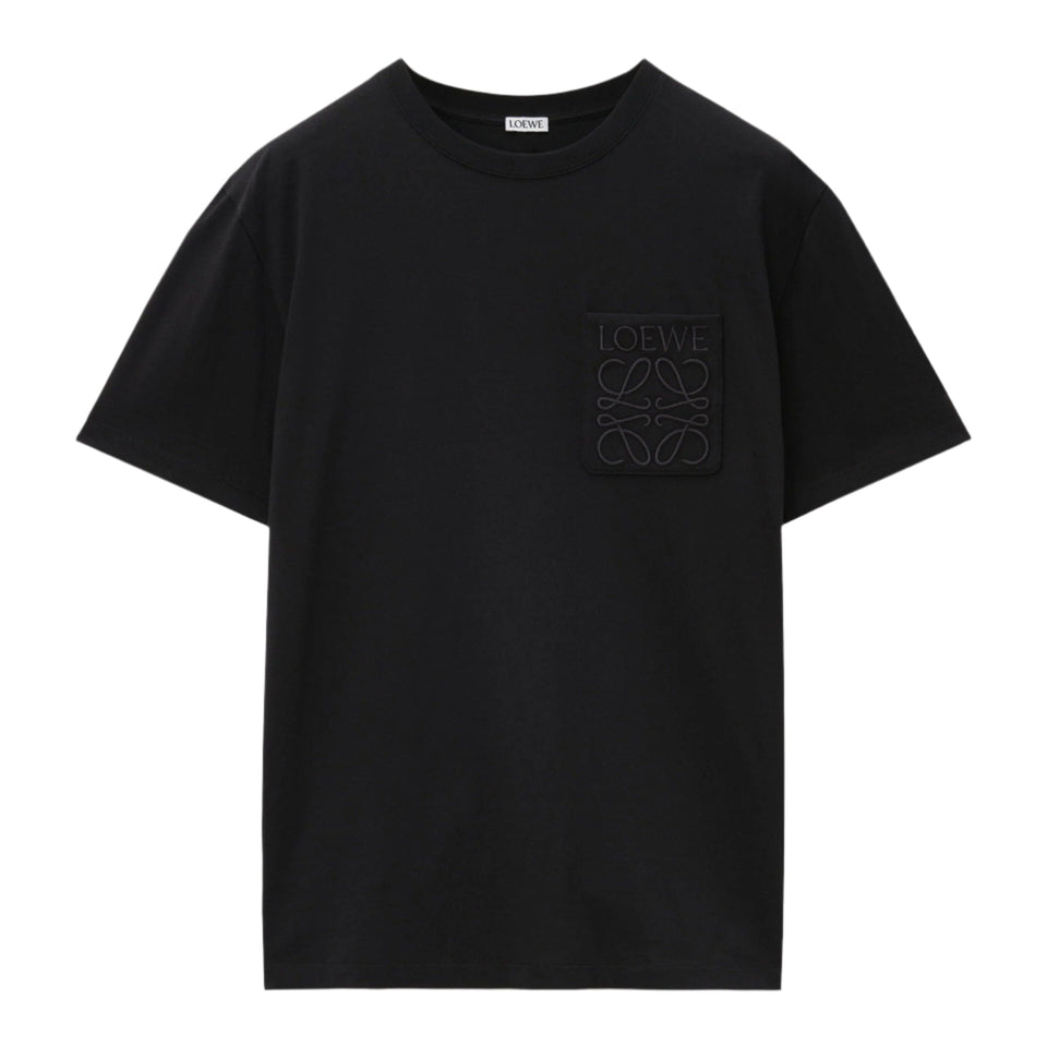 Loewe Anagram Black T-Shirt with Pocket