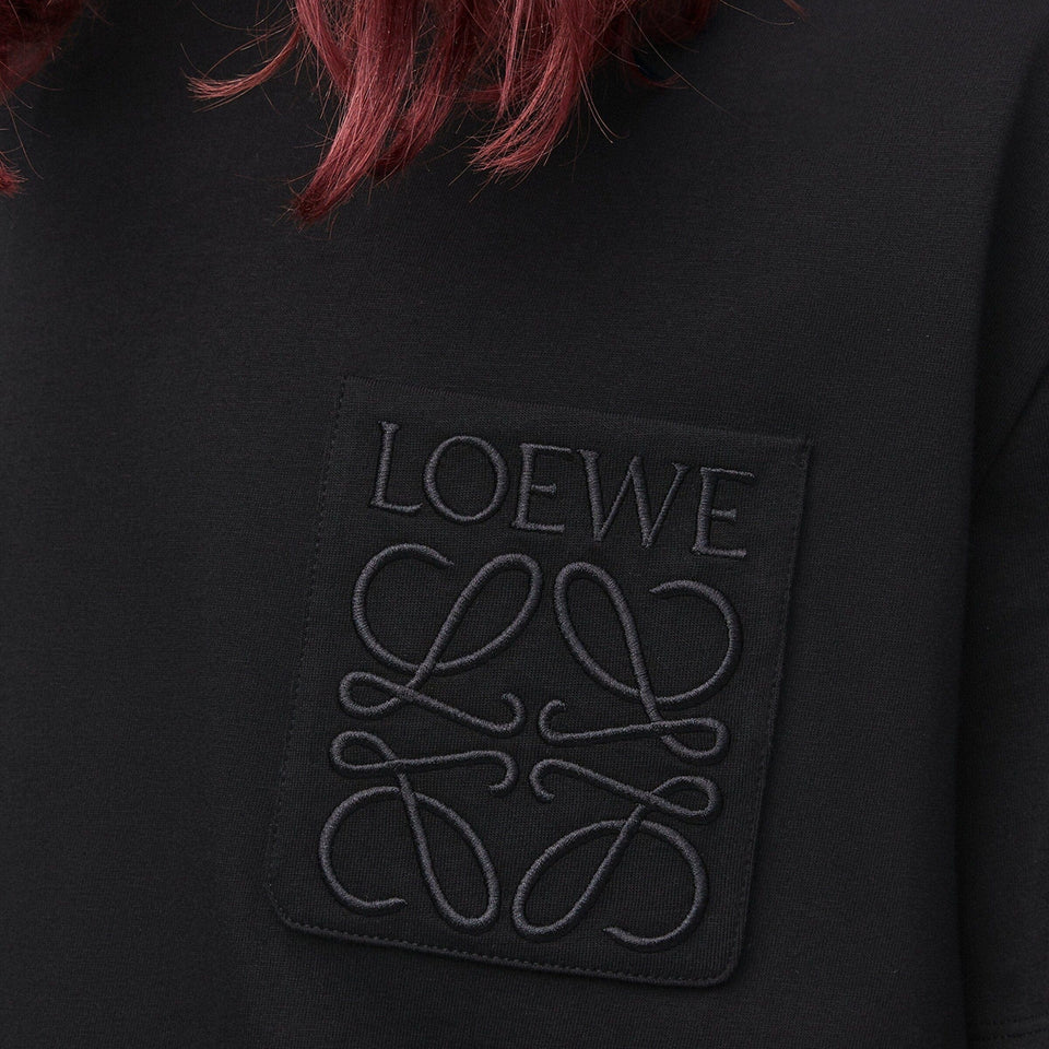 Loewe Anagram Black T-Shirt with Pocket