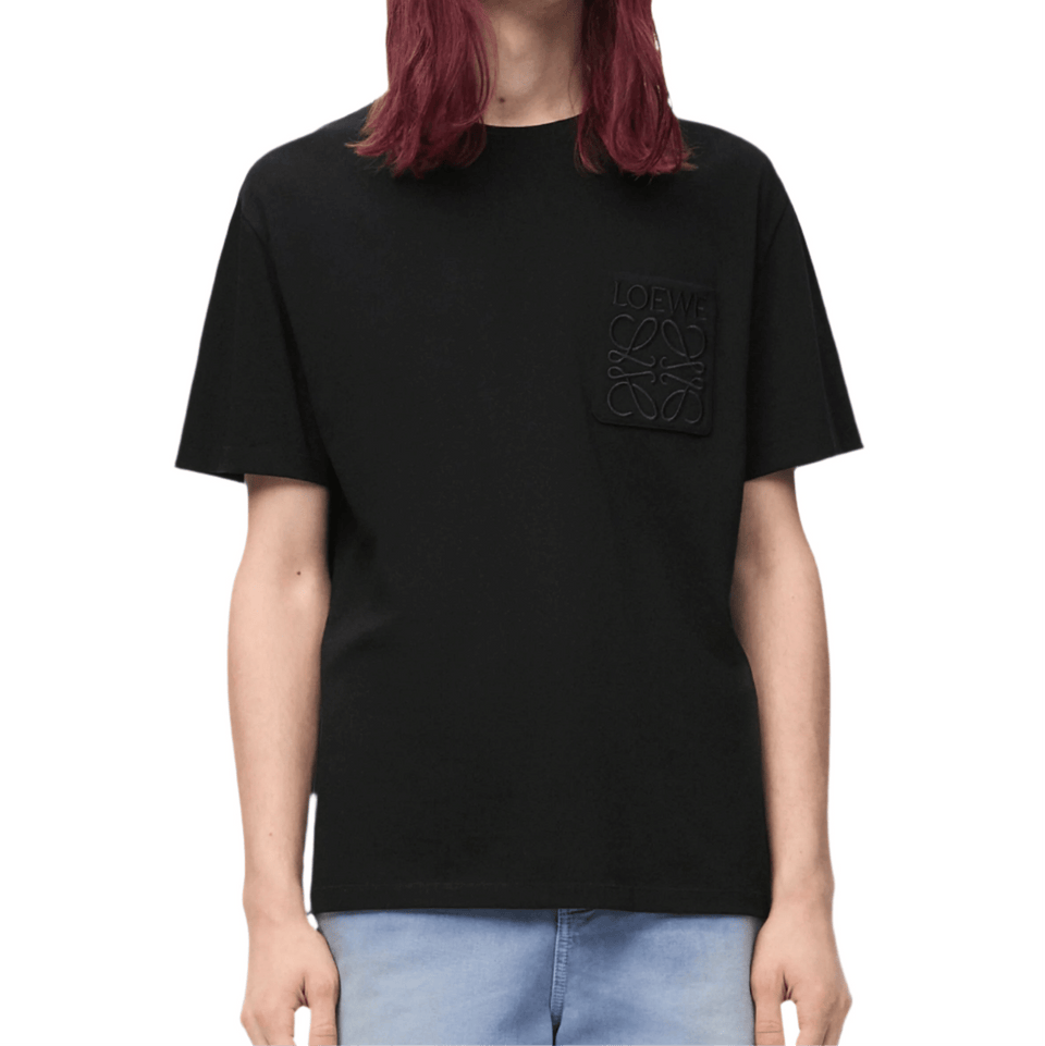 Loewe Anagram Black T-Shirt with Pocket