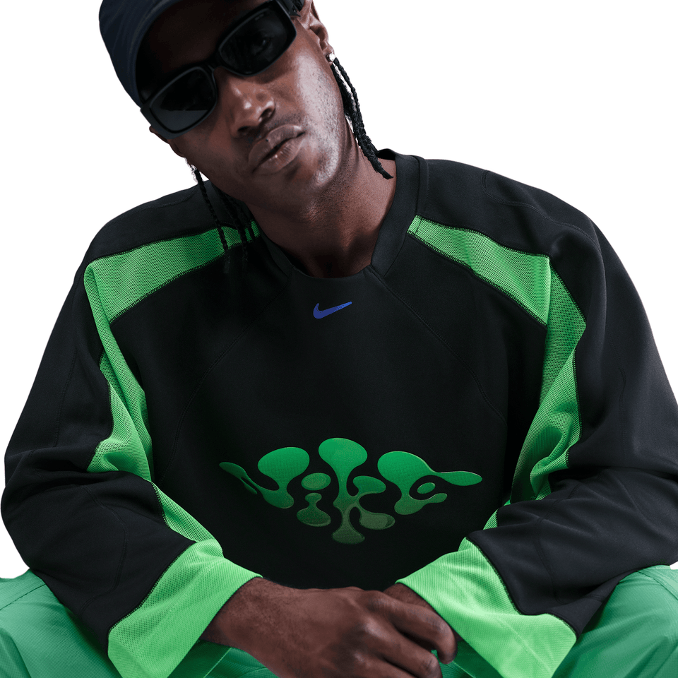 Nike PROJECT F.R.O.G. L/S JELLY JERSEY - BLACK / GREEN SHOCK