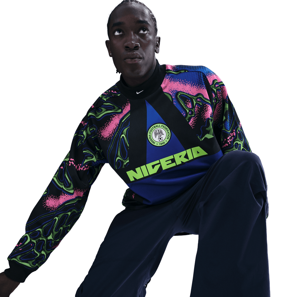 Nike NIGERIA NATIONAL TEAM GOALKEEPER JERSEY LOOSE FIT - BLACK / HYPER PINK