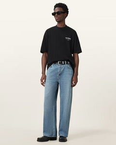 ALLSAINTS Underground Oversized Crew Neck T-Shirt Jet Black