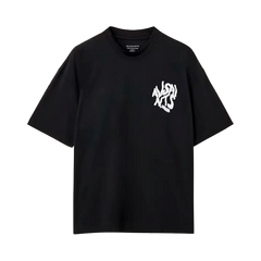 ALLSAINTS Orlando Logo Print Oversized T-Shirt Jet Black