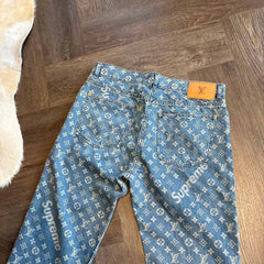 Louis Vuitton Supreme Louis Vuitton Monogram Blue Jeans