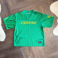 Chrome Hearts Sports Mesh Warm Up Short Sleeve Jersey Green